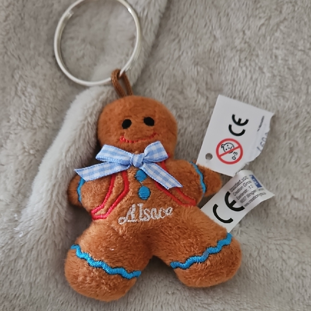 Gingerbread Man Keychain Alsace Bough In Europe French-German NWT